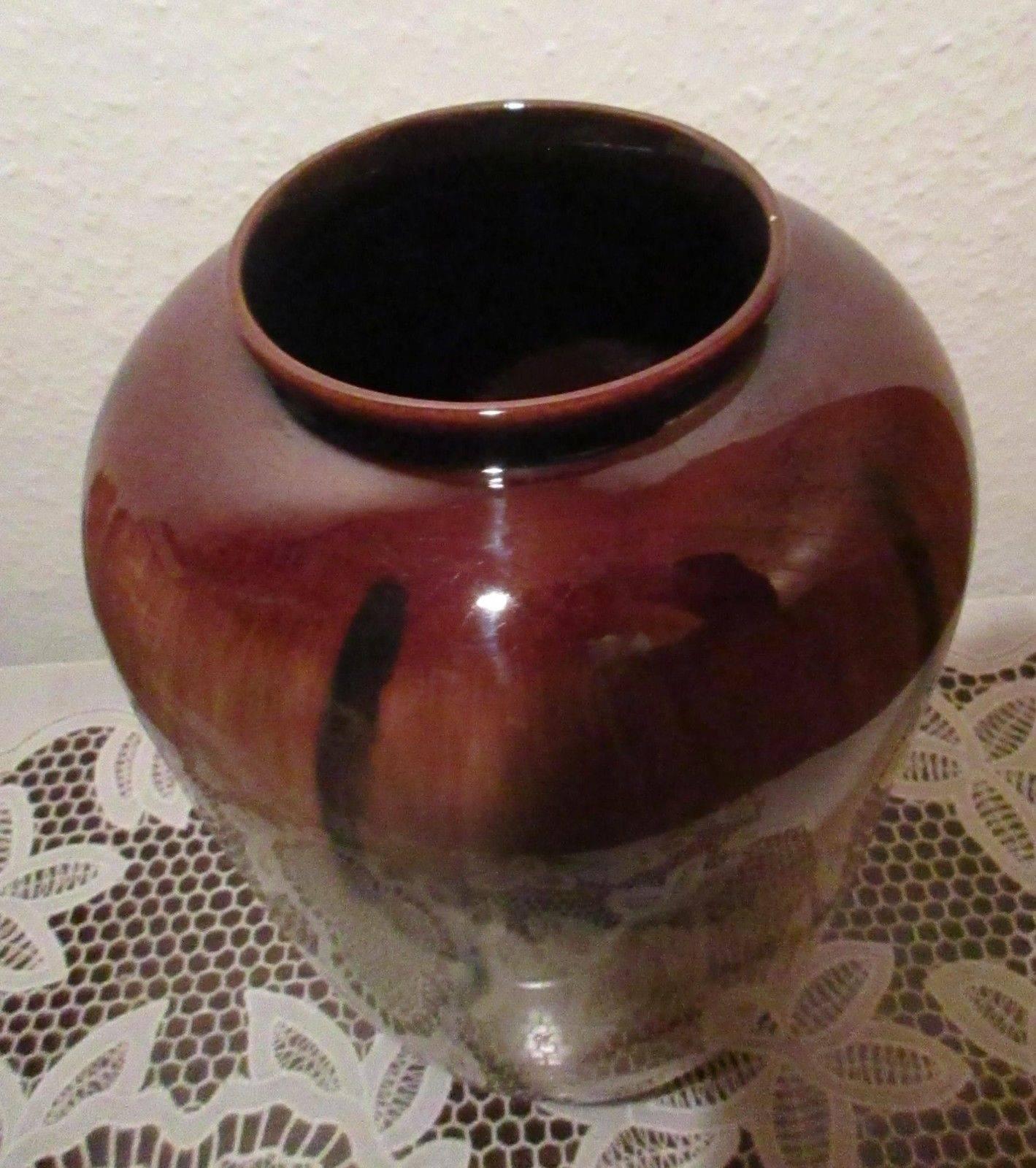 20th Century Hand Made Hand Glazed Classic Vase in Rich Earth Tones, 1940