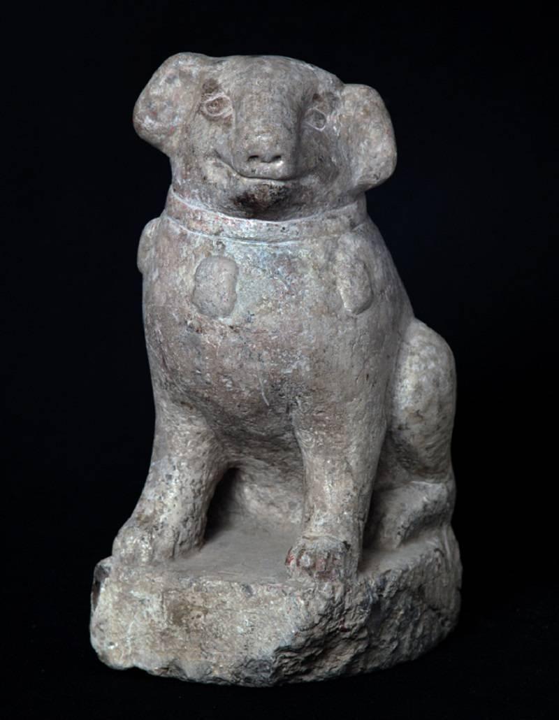 Antike chinesische Skulptur aus der Antike  Pug Hund, Ming-Dynastie 1368-1644 im Angebot 10