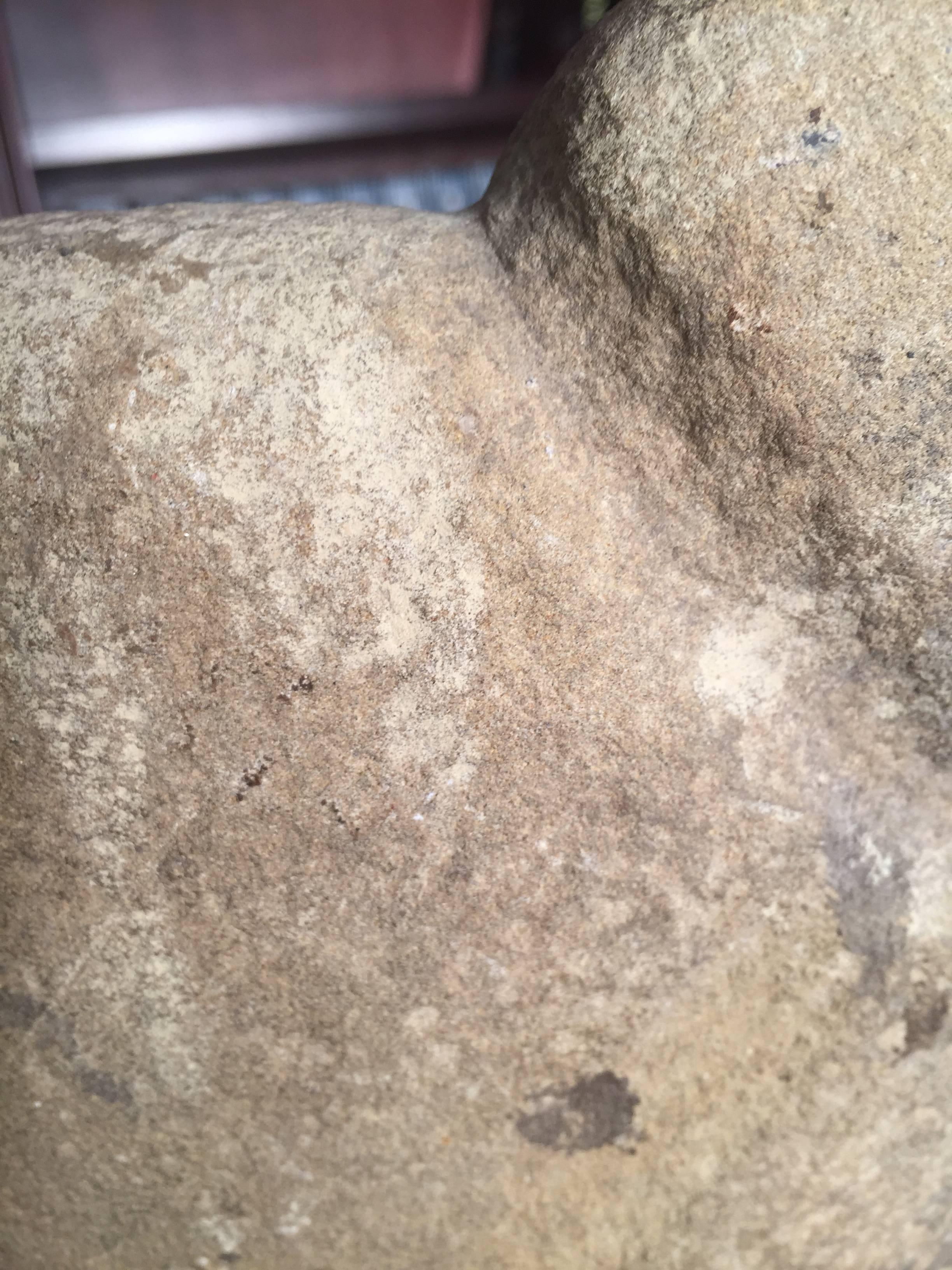 Granit Talisman de chasse au buffle en pierre des plaines de l'Amérique ancienne en vente