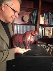 Stunning Handmade Hand Glazed Big Bull Bison Steer, Mid-Century Master Piece