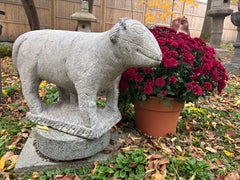 Chino antiguo Escultura de carnero en piedra , Dinastía Song