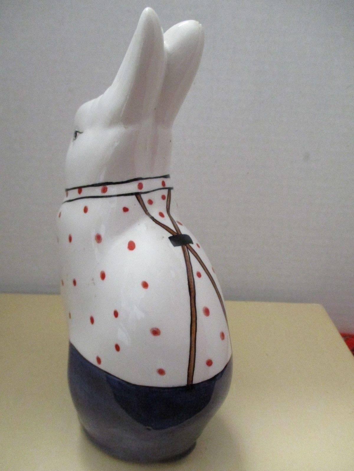 Italian Big Eared Old Rabbit Hand-Painted and Hand Glazed
