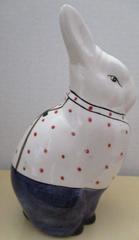 Big Eared Old Rabbit Hand-Painted and Hand Glazed