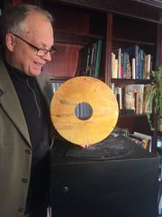 Important Ancient China Jade Bi Disc Unusual Rich Yellow Color, Qijia Culture