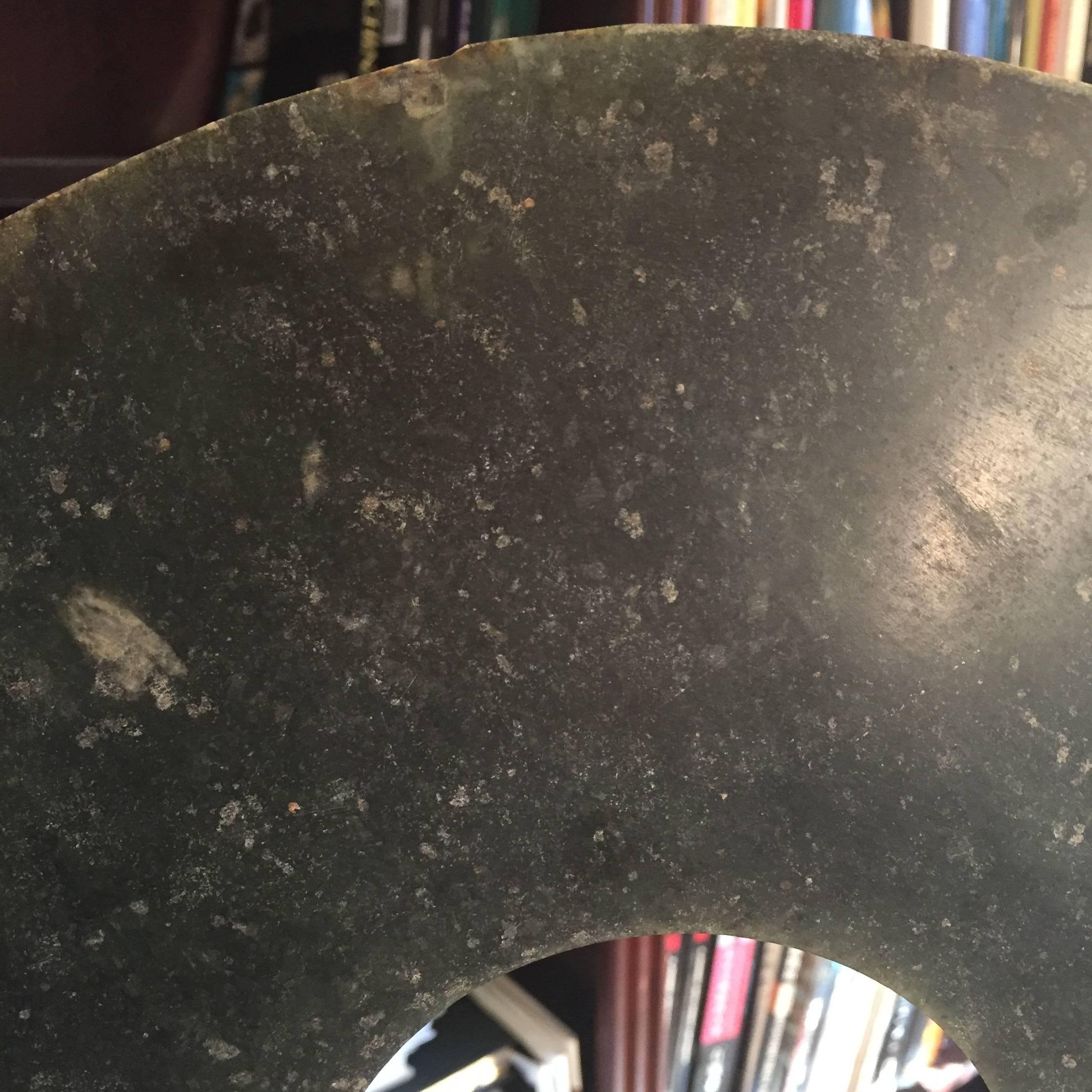 Ancient China Large Jade Bi Disc- 2000 BC  In Good Condition In South Burlington, VT