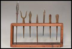 Japanese Antique Samurai Iron Arrow Collection Ya, 18th-19th Century