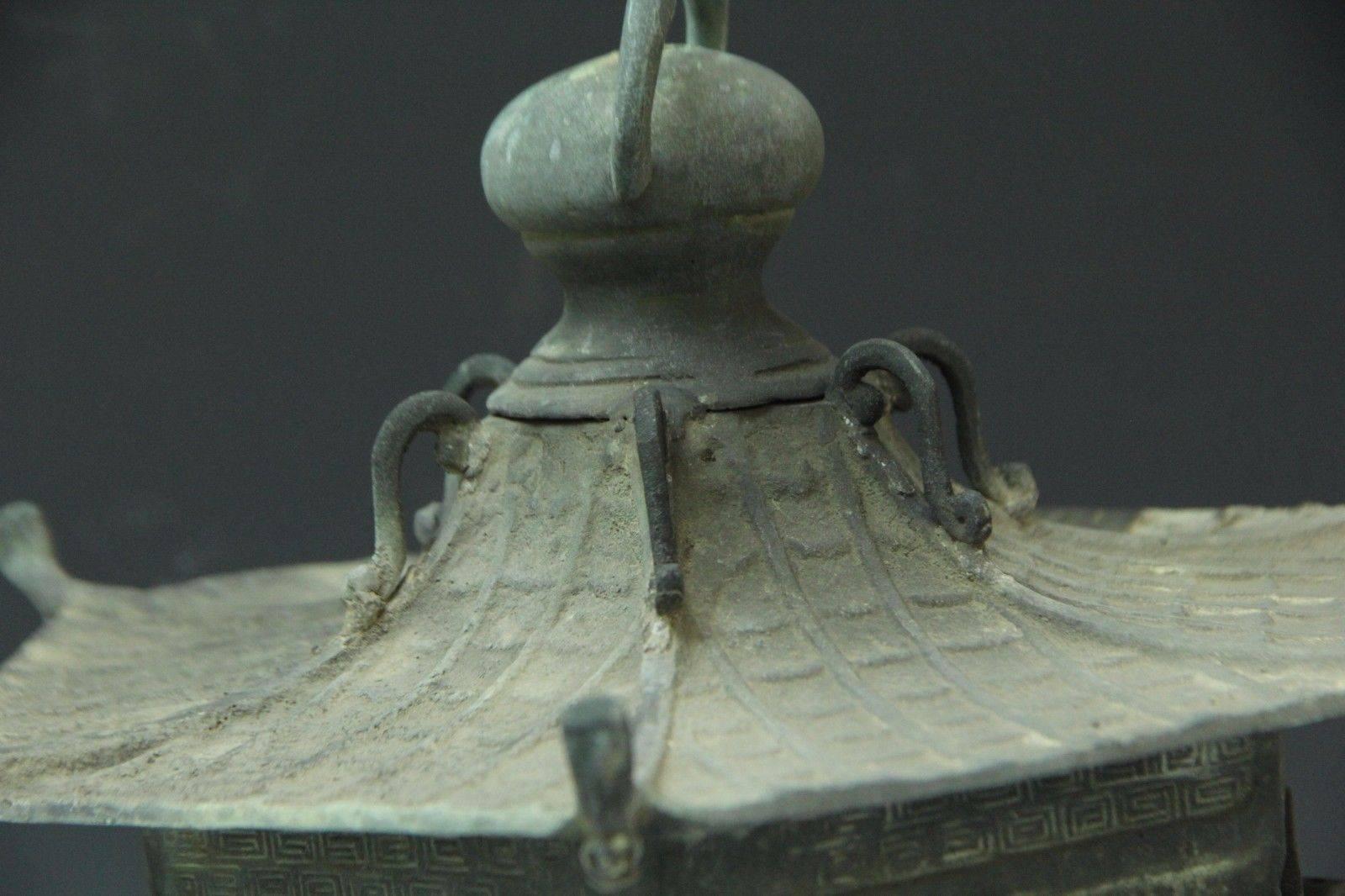 Taisho Japan Antique Bronze Lantern, Good Choice for Your Roof Top or Tea Garden