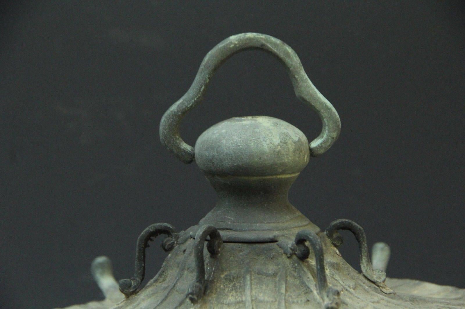 Japanese Japan Antique Bronze Lantern, Good Choice for Your Roof Top or Tea Garden