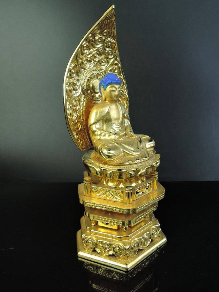 Beautiful Japanese Gold Gilt & Lacquered Meditation Buddha Mint Find from Tokyo 1
