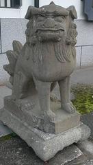 Japan Important Early Temple Lions Hand-Carved Stone Pair of Old Kyoto