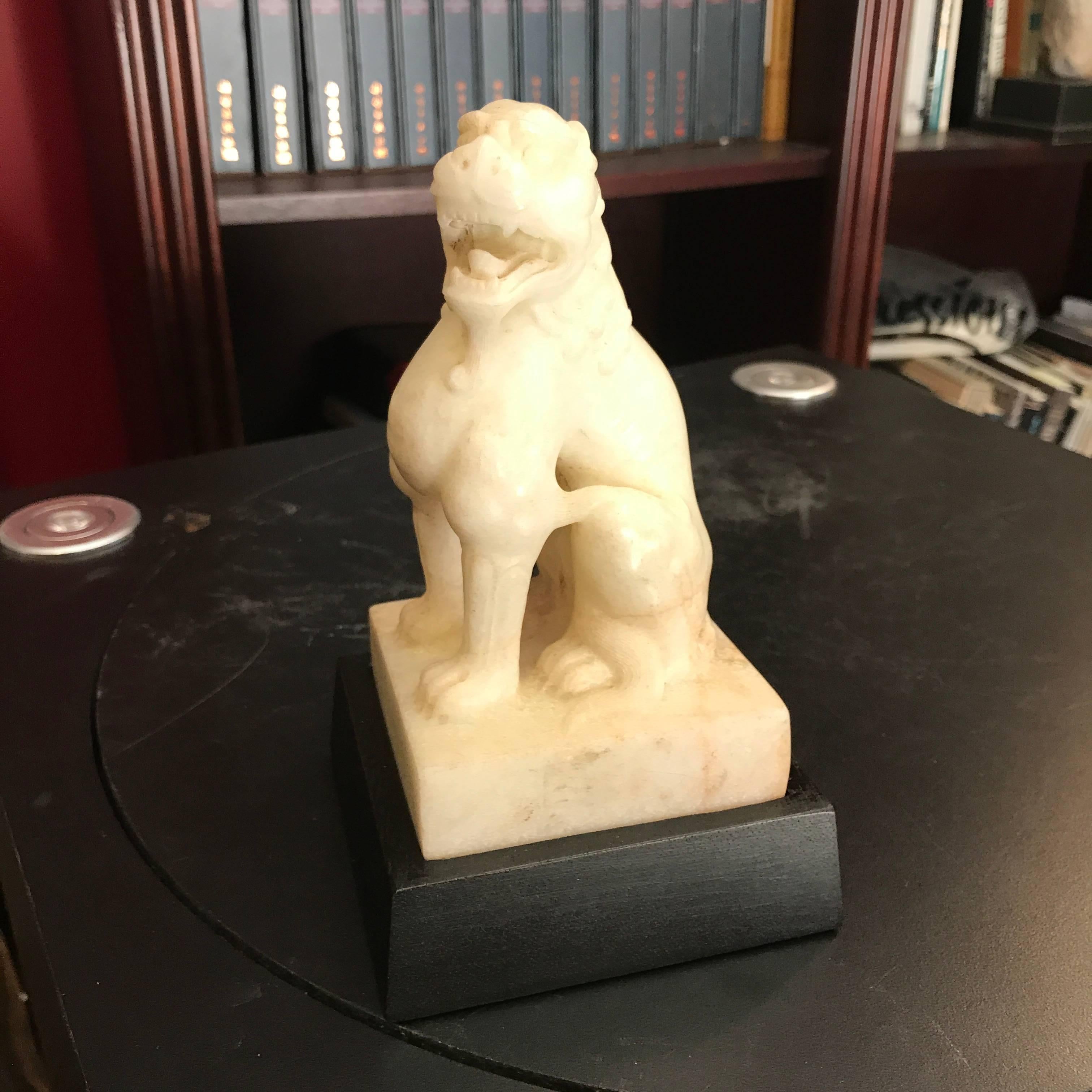 Hand-Carved Ancient Chinese Tang Marble Lion Guardian, Tang Dynasty 618-907 AD