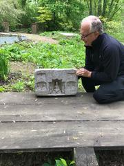 Hand-Carved Antique Stone Buddha Good Meditation or Garden Choice