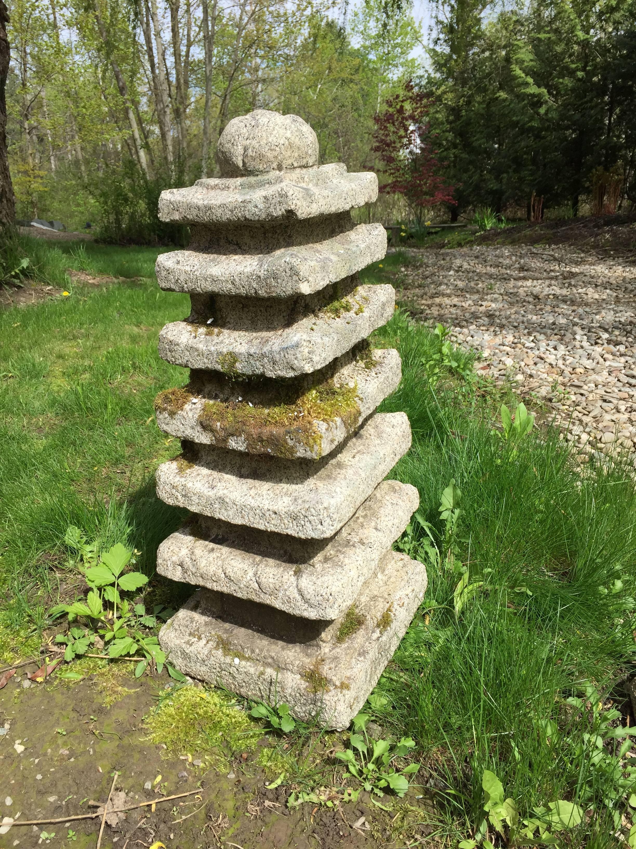 For your special garden

Here's the only hand-carved antique granite stone Korean Pagoda we have had the pleasure of owning- a superb and desirable garden treasure from Korea. 

This is a rare and finely crafted hand-carved seven tiered pagoda