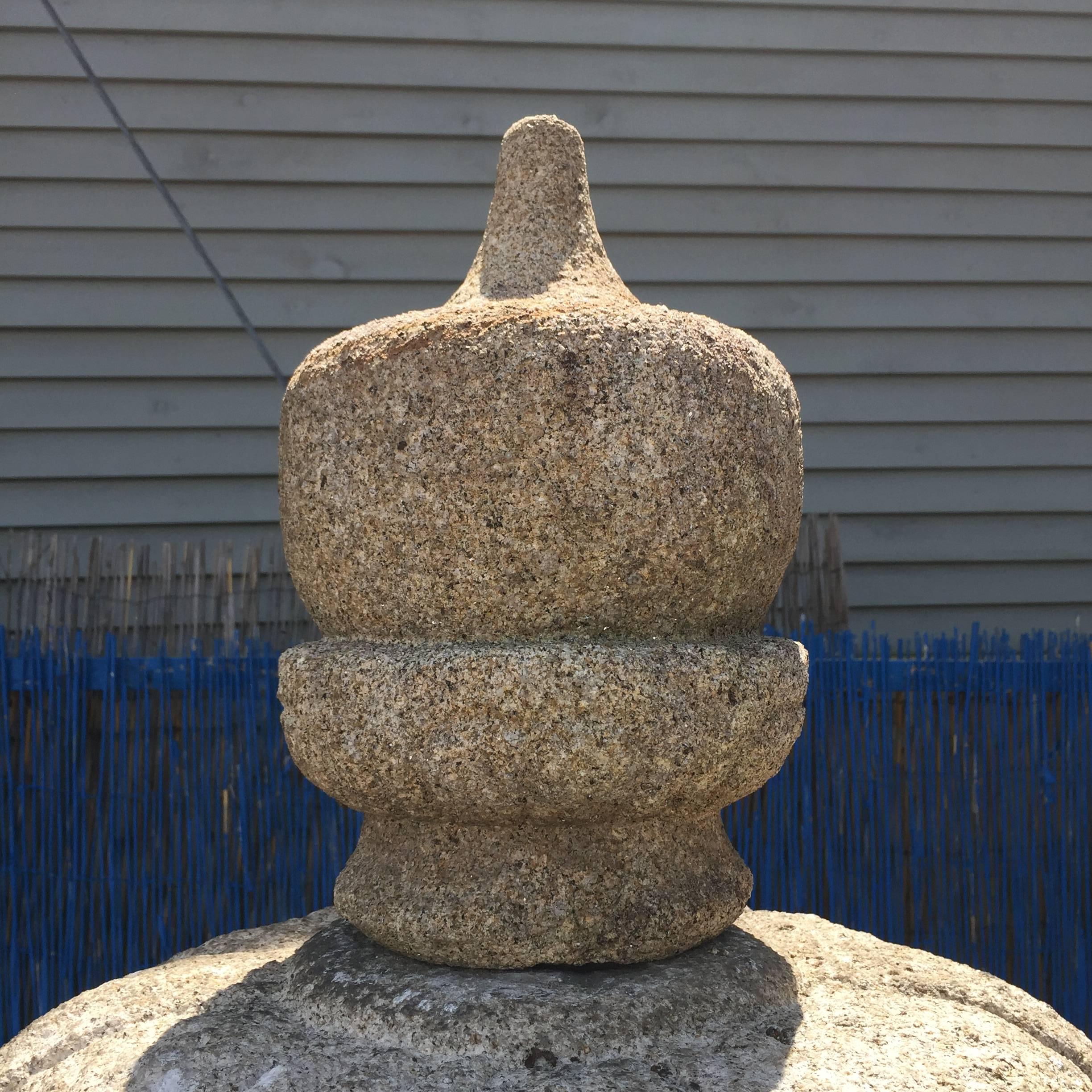 Japan Classic Antique Hand-Carved Stone Kasuga Lantern, 19th Century In Good Condition In South Burlington, VT