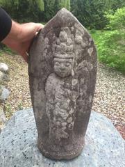 Rare Opportunity Japan Antique Stone Kannon Guan-Yin, 18th Century