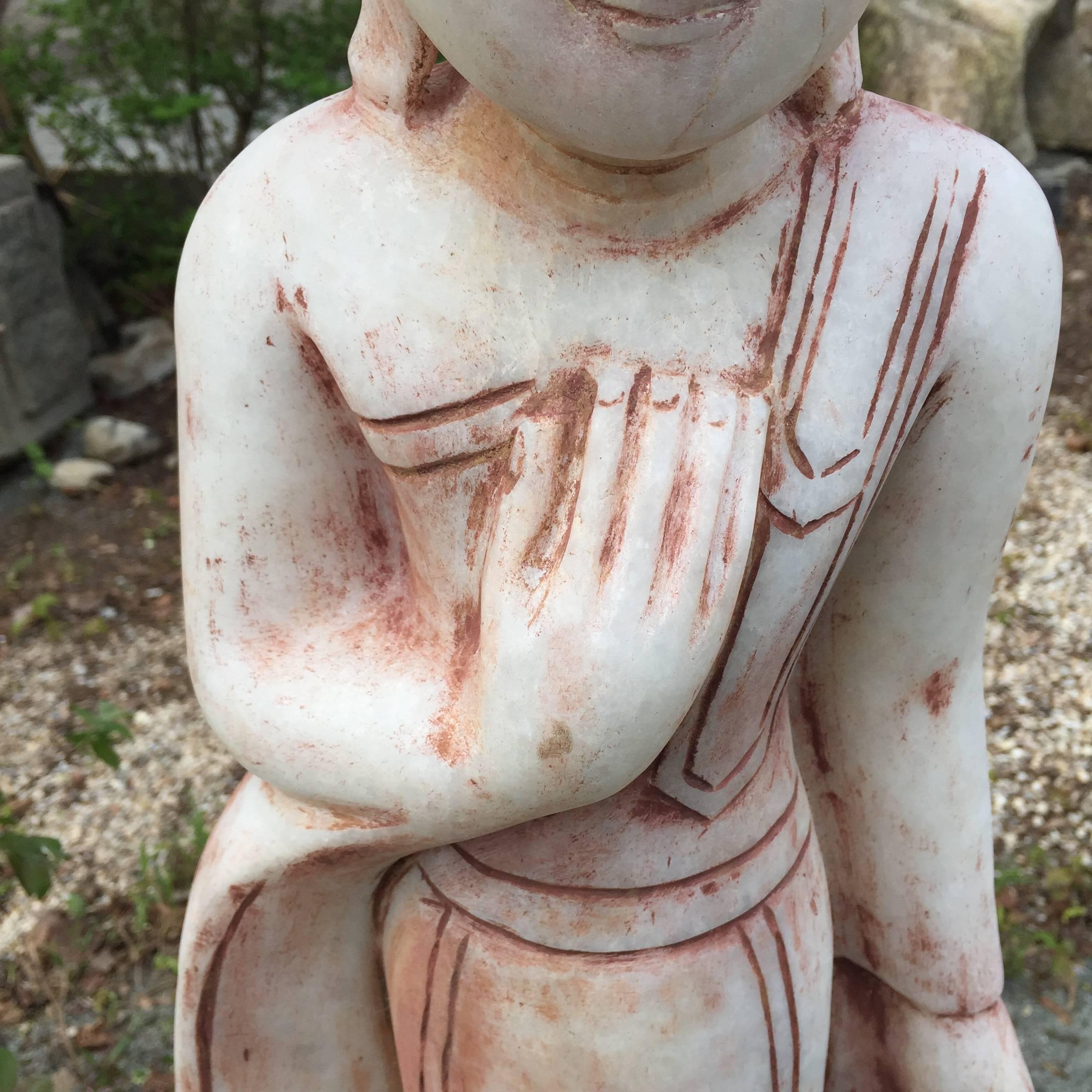 20th Century Old Hand-Carved Burmese Standing Buddha Good Interior or Garden Choice