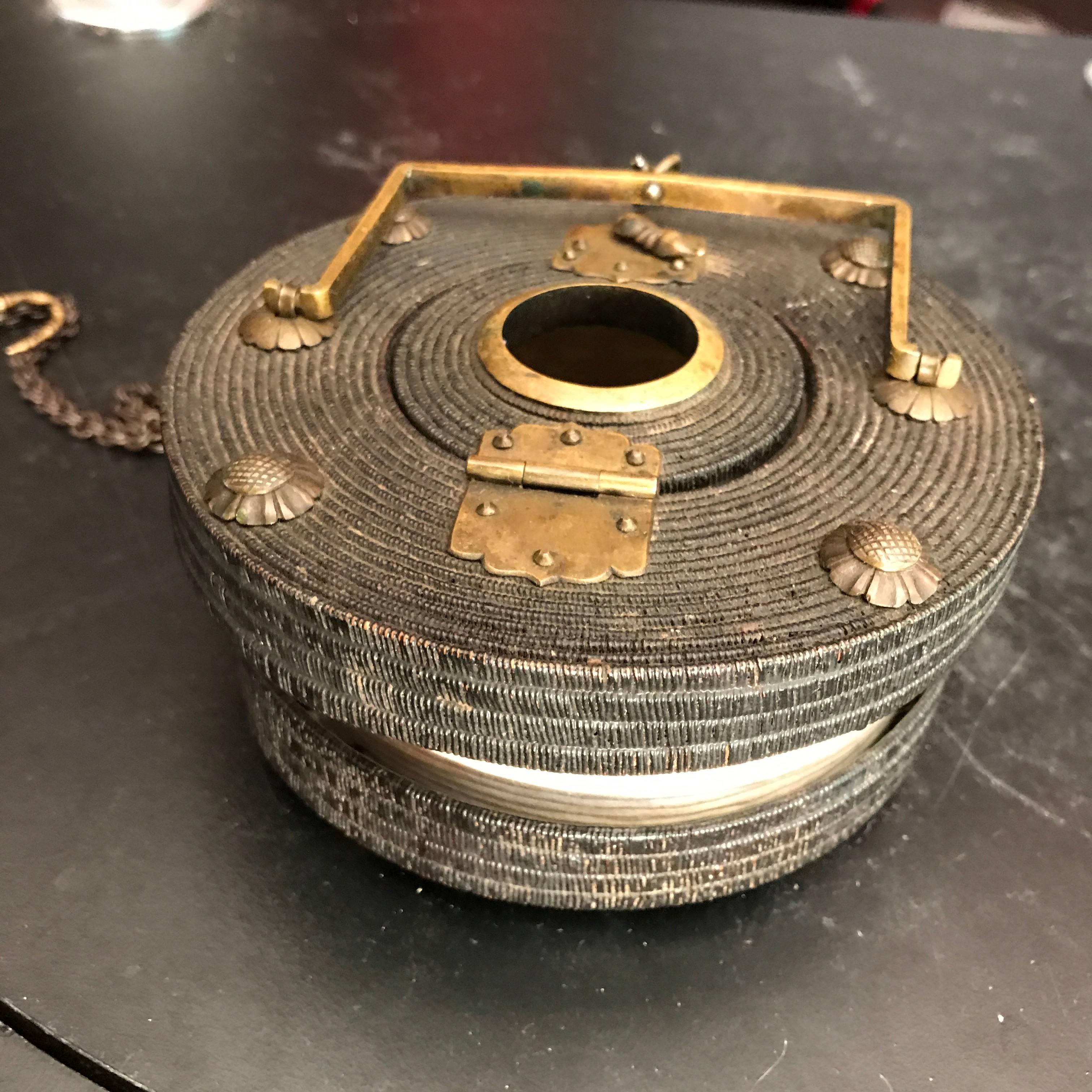 Japanese Japan Antique Portable Lantern Chochin, Rare Survivor, 19th Century