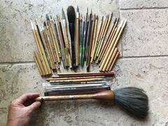 Found! Antique Artisan's Cache of 43 Old Paint and Calligraphy Bamboo Brushes
