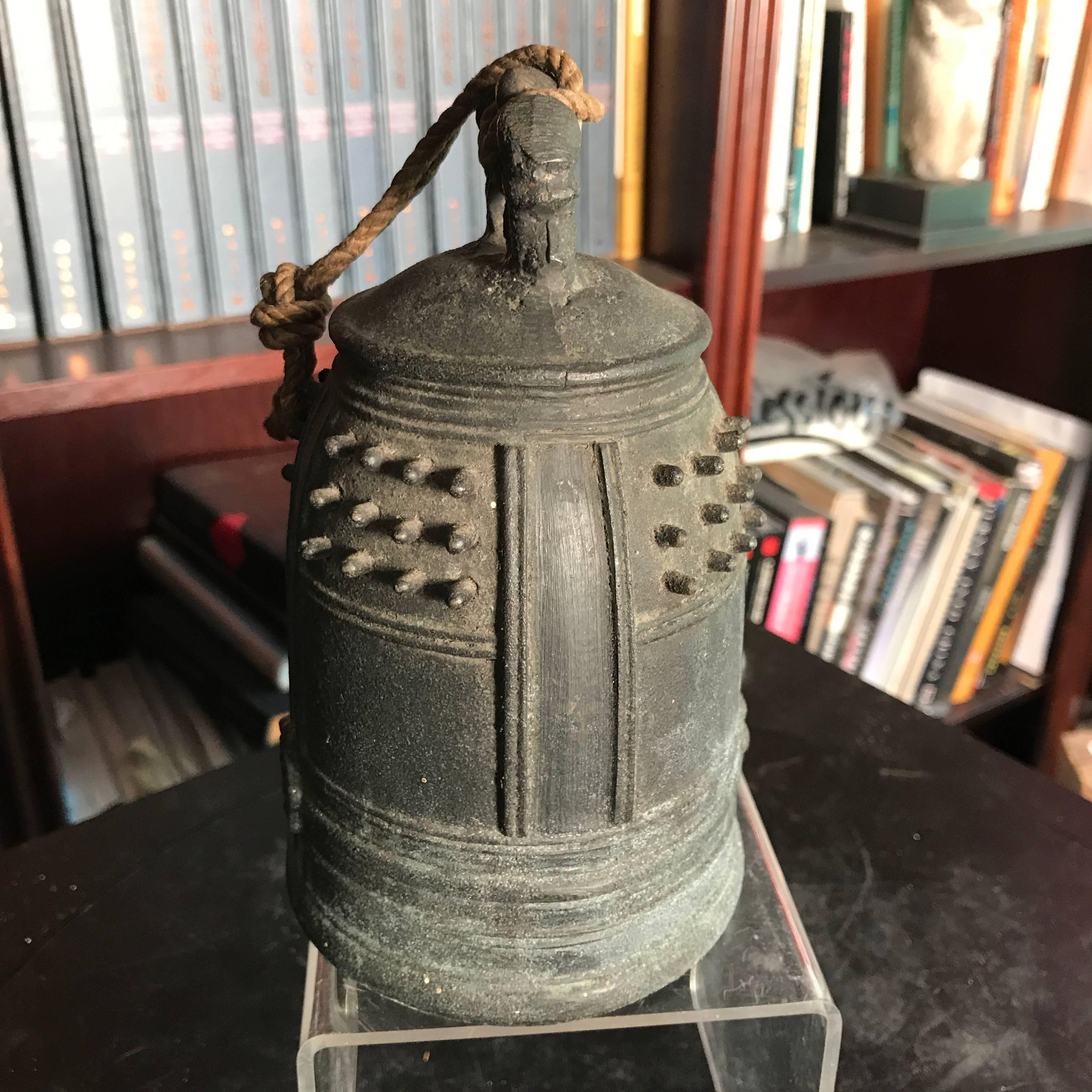 Japanese Hand Cast Bronze Bell Rings Beautifully 3