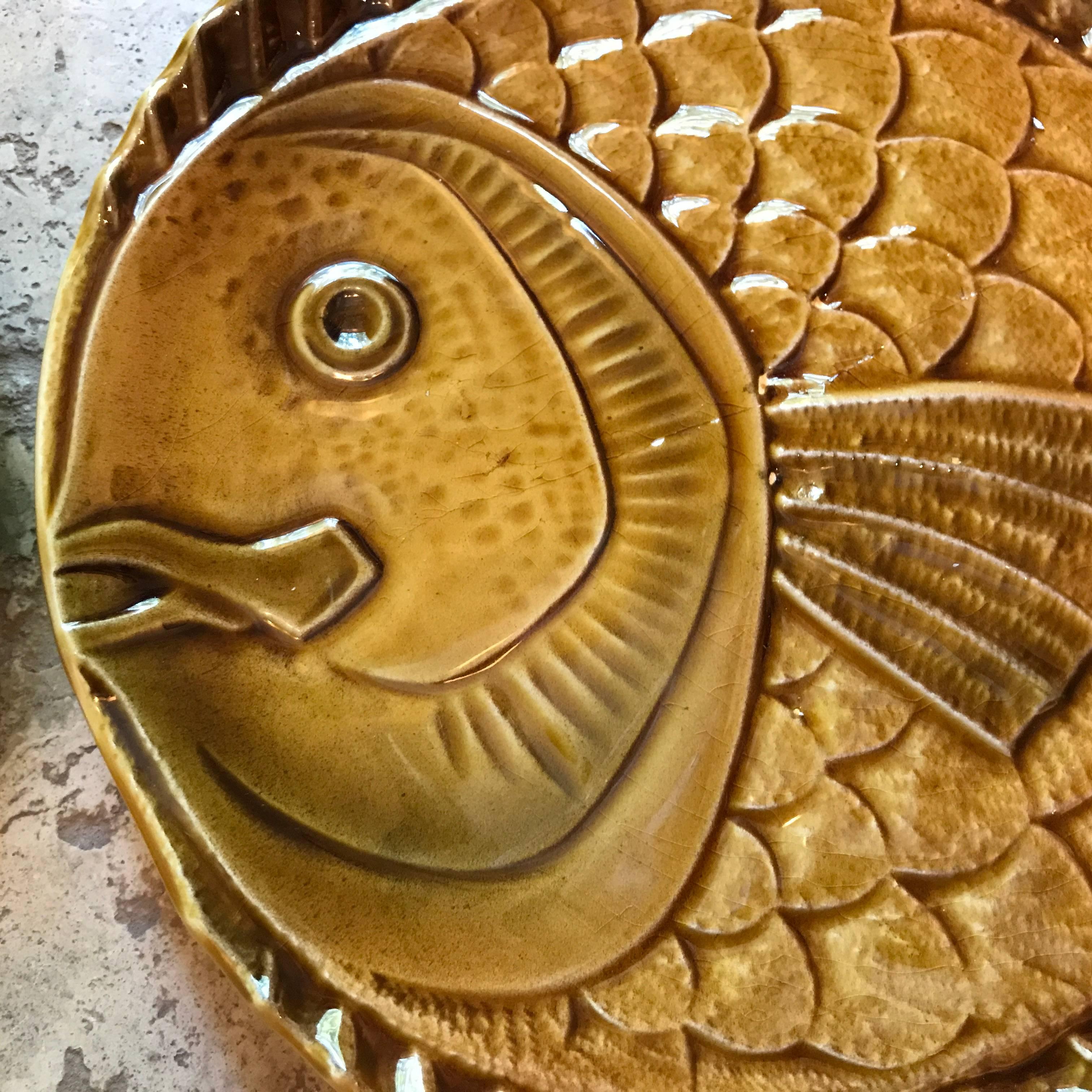 Glazed Fine Fish Plates Set