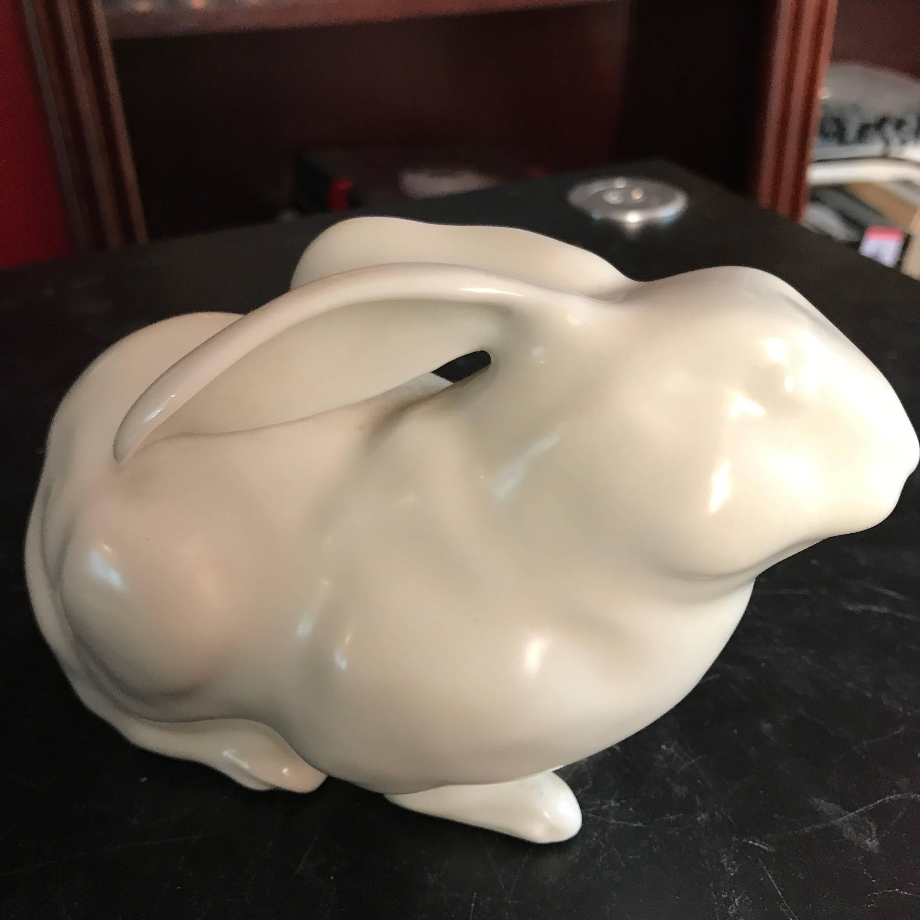 Japan Big Ear Rabbit Pure White Mint, Signed and Boxed 1
