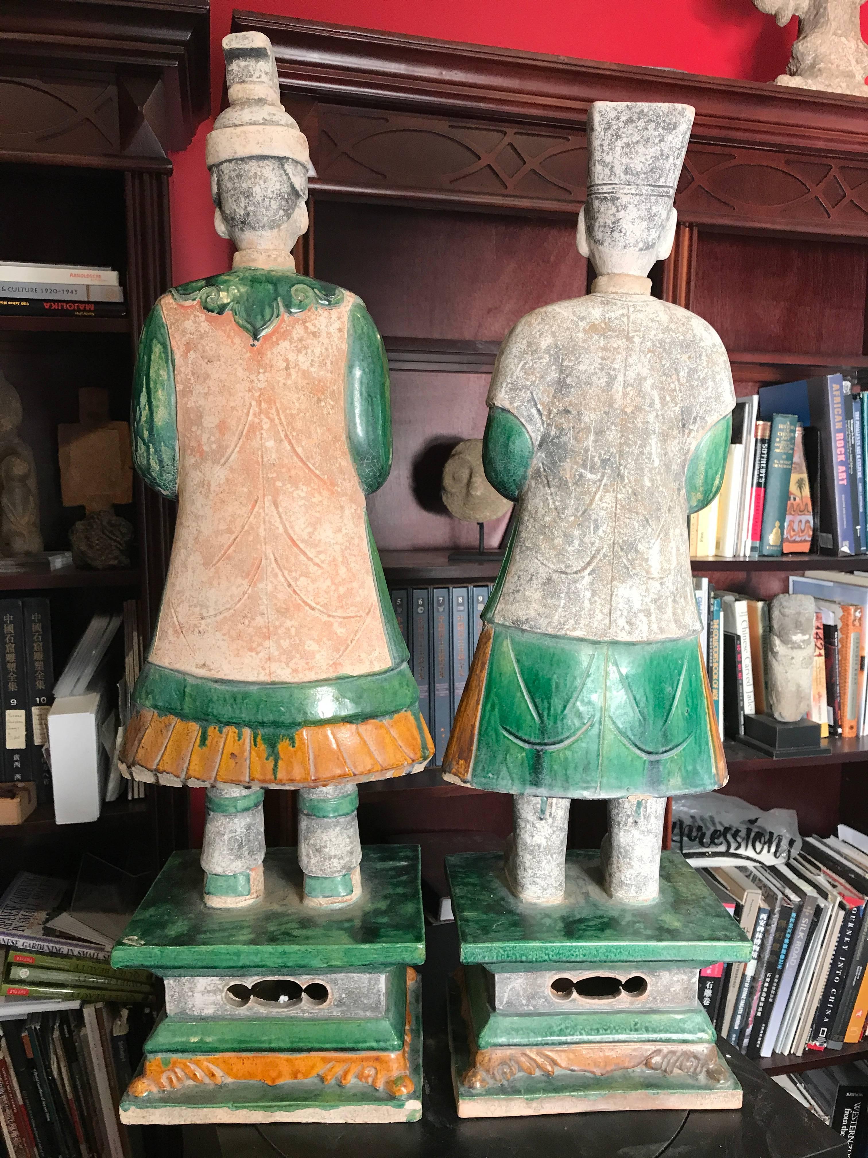Important Ancient Chinese Pair Tall 32