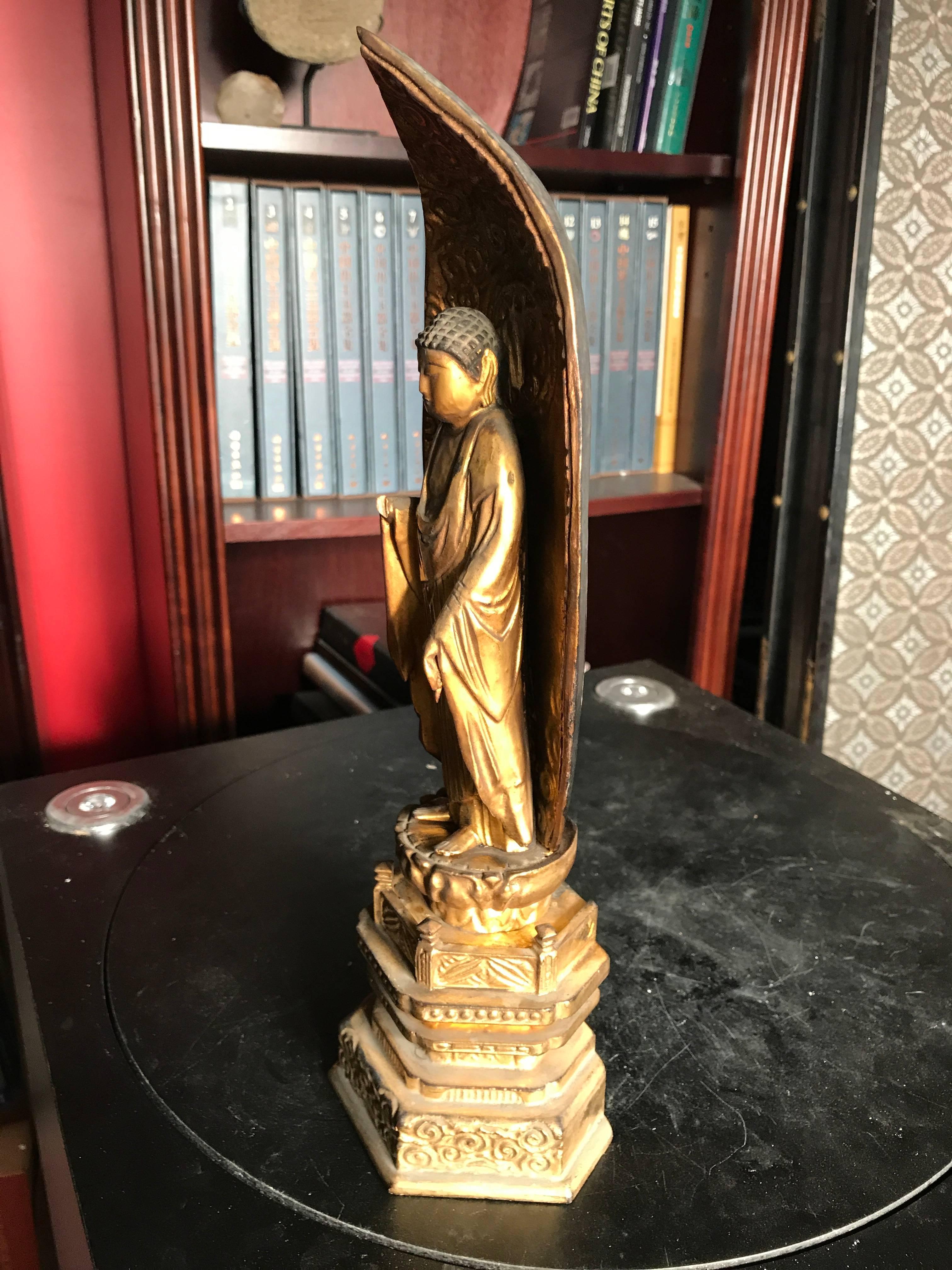 Japan Gold Compassionate Buddha Ready for Your Home and Shrine 1
