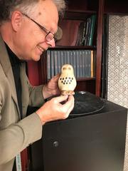 Cute Ceramic Barn Owl Signed Muller Mid-Century Modern
