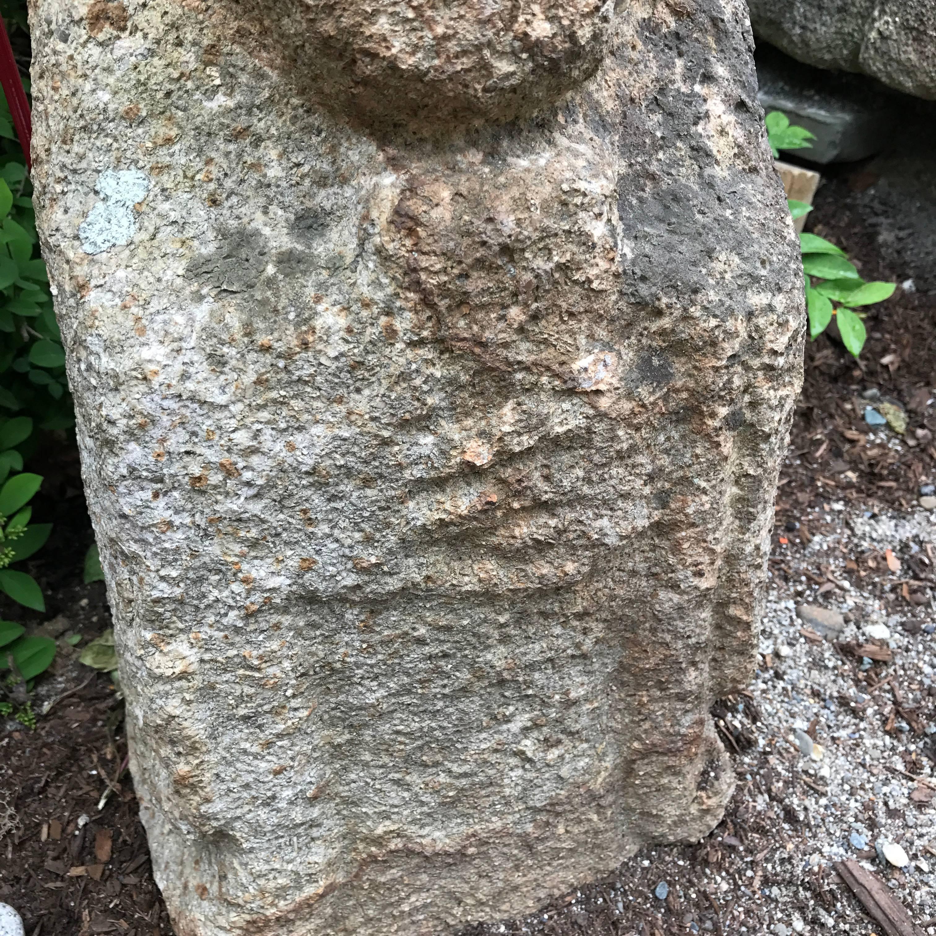 Korea Ancient Stone Guardian Figure, Early Joseon Dynasty, 1450 AD In Good Condition In South Burlington, VT