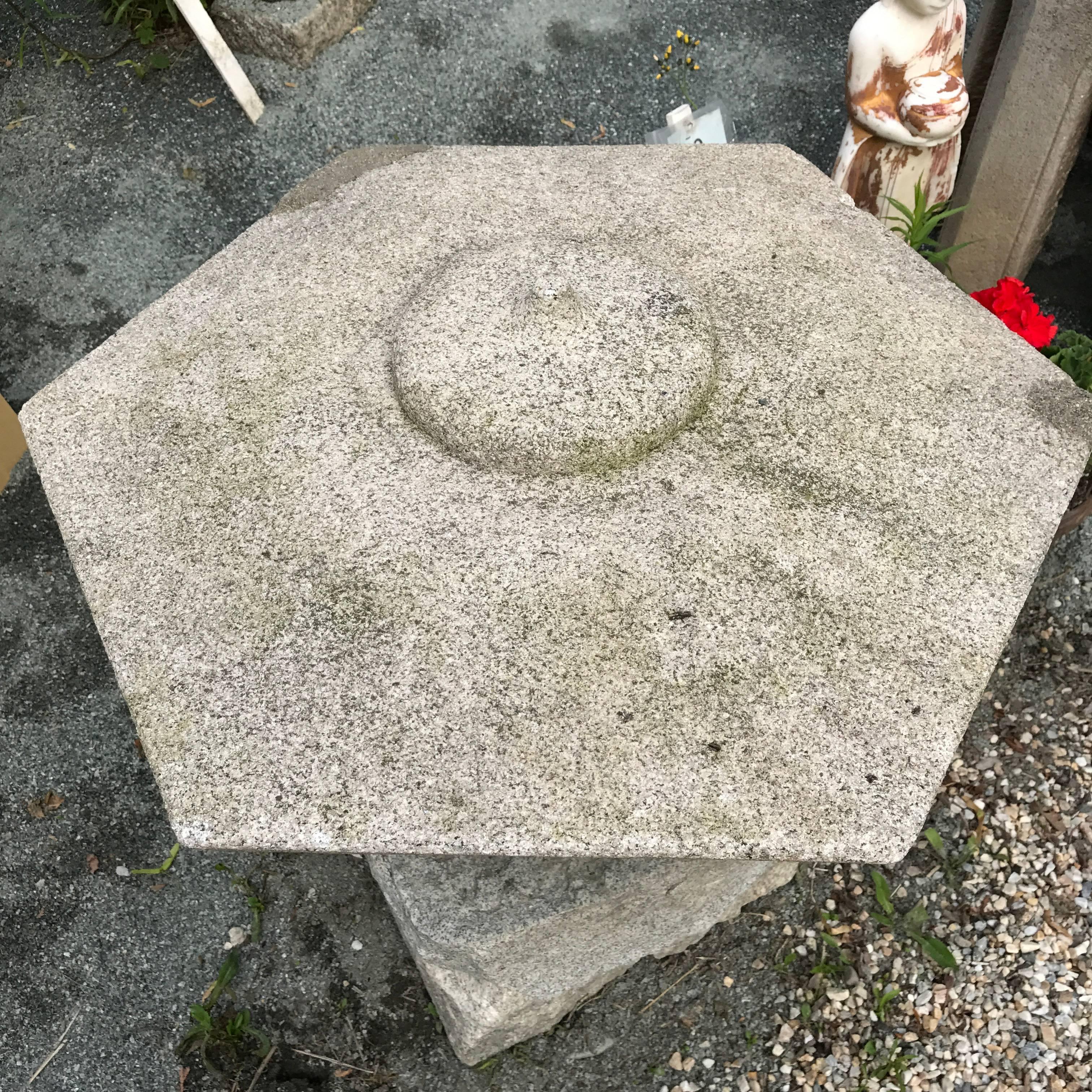 Taisho Japanese Antique Stone Lantern