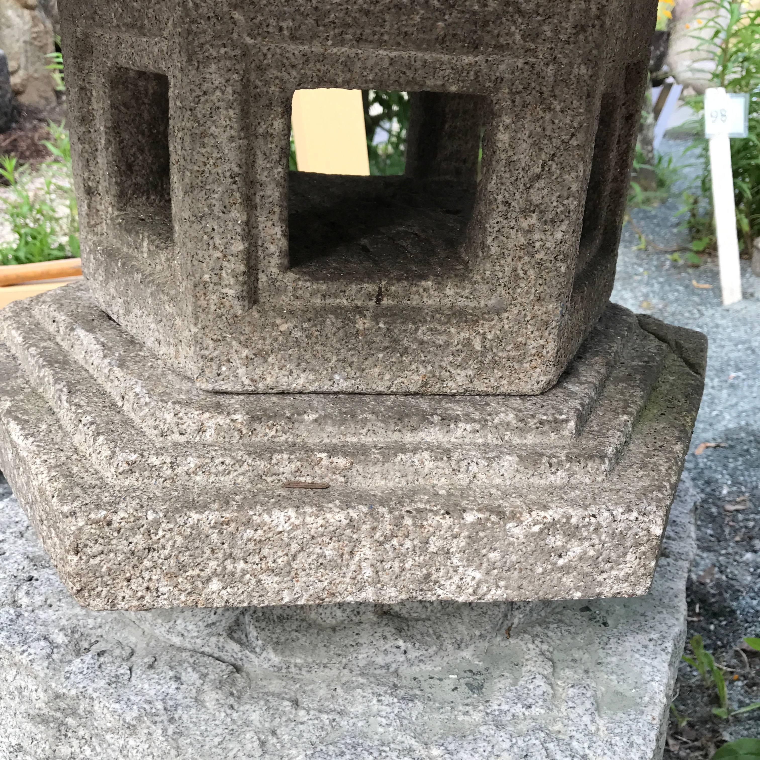 Japanese Antique Stone Lantern In Good Condition In South Burlington, VT