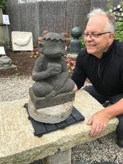 Japan Old Kappa Folk Art Garden Water Deity - hand carved stone