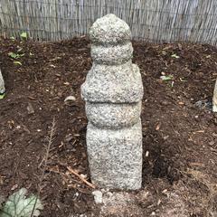 Japan Ancient Buddhist Five Elements Stone : Earth, Water, Wind, Fire