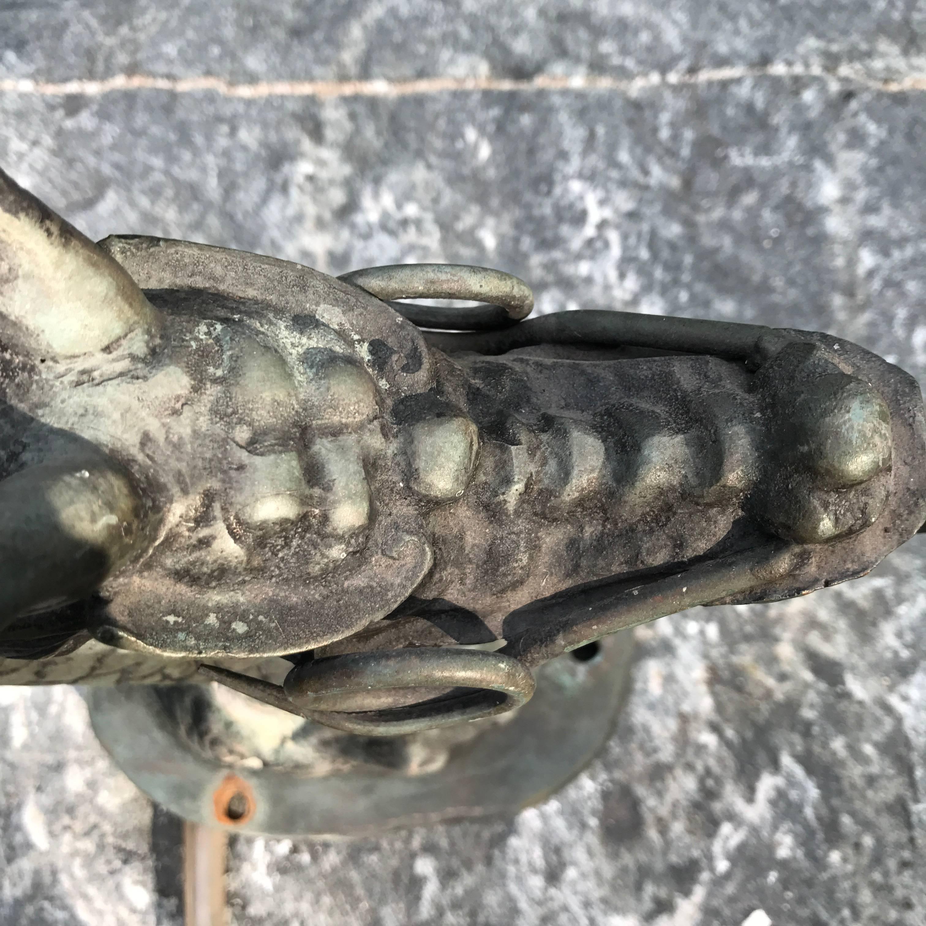 Japan Dramatic Dragon Bronze Sculpture Water Spout Immediately Usable In Good Condition In South Burlington, VT