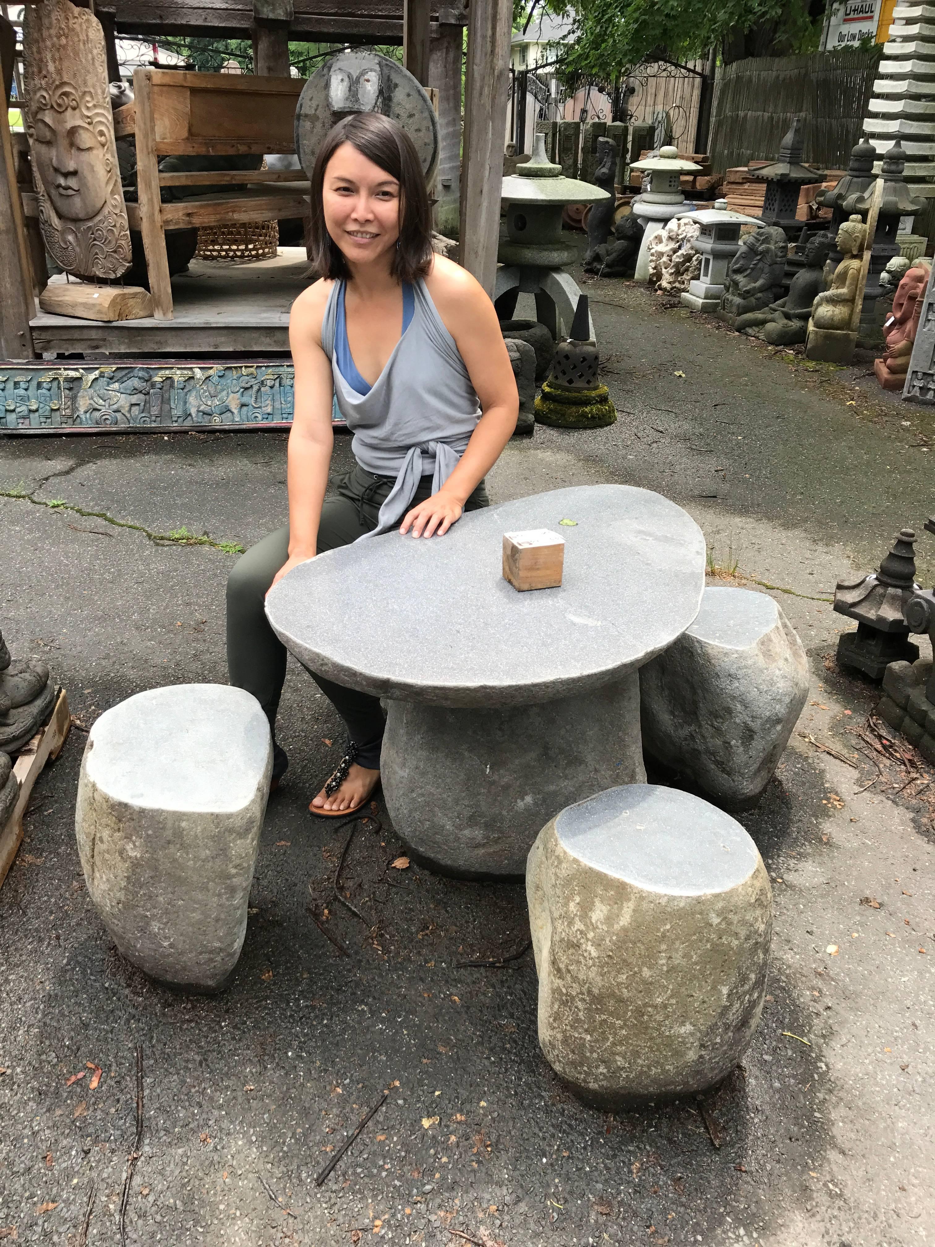 Two left.

Now taking last orders for April delivery. 

Here's one of the most beautiful and useful modern organic form stone table and stools we have ever found in our travels to the orient over the past years.

Their powerful yet simple designs