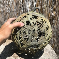 Japanese "Maple Leaf" Bronze Lantern
