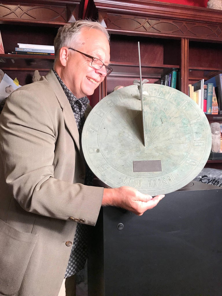 Japanese Huge Old Bronze Sun Dial Unique Hand Cast , Immediately Usable