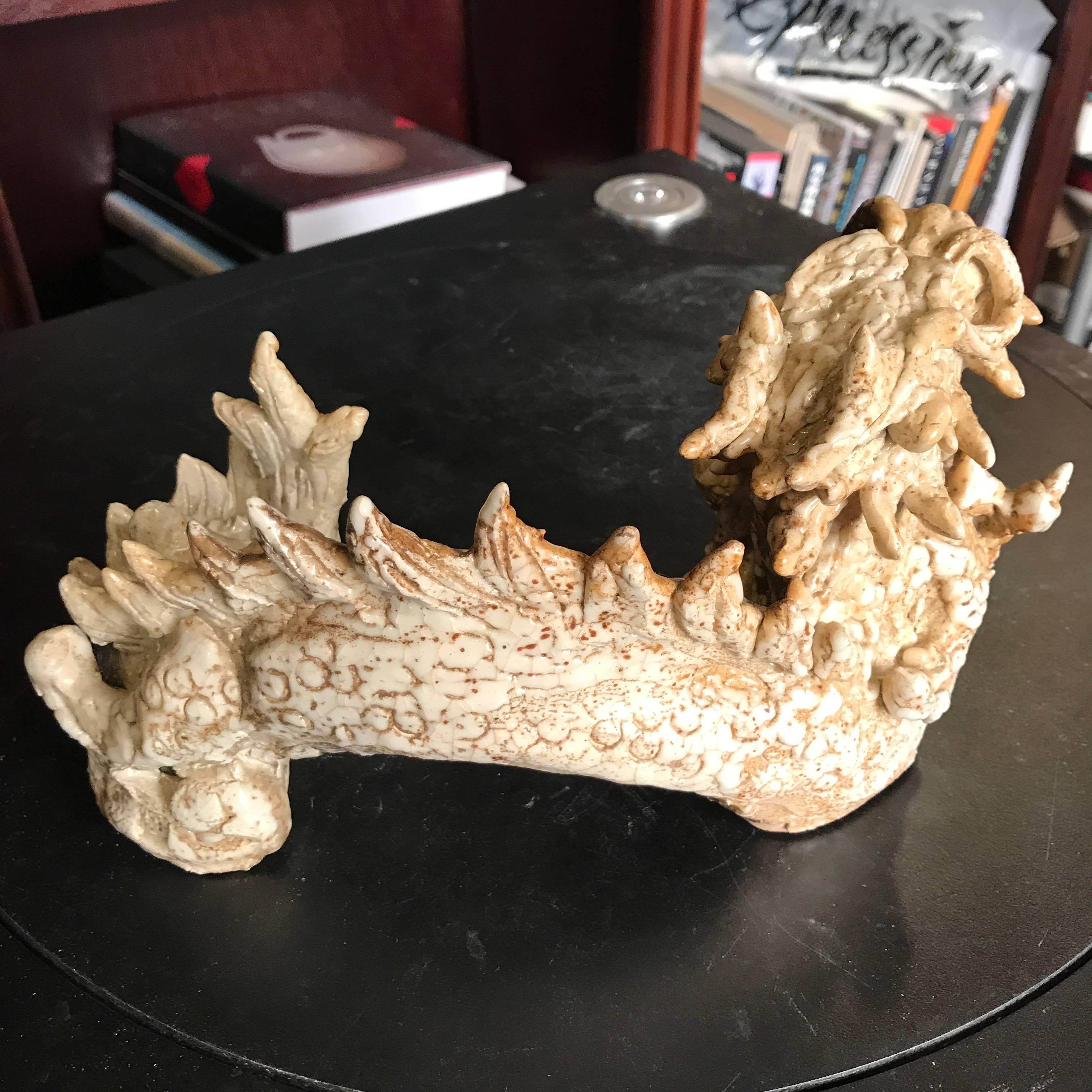 Fine Big Dragon Japanese Handcrafted Sculpture  Mint, Signed and Boxed In Good Condition In South Burlington, VT