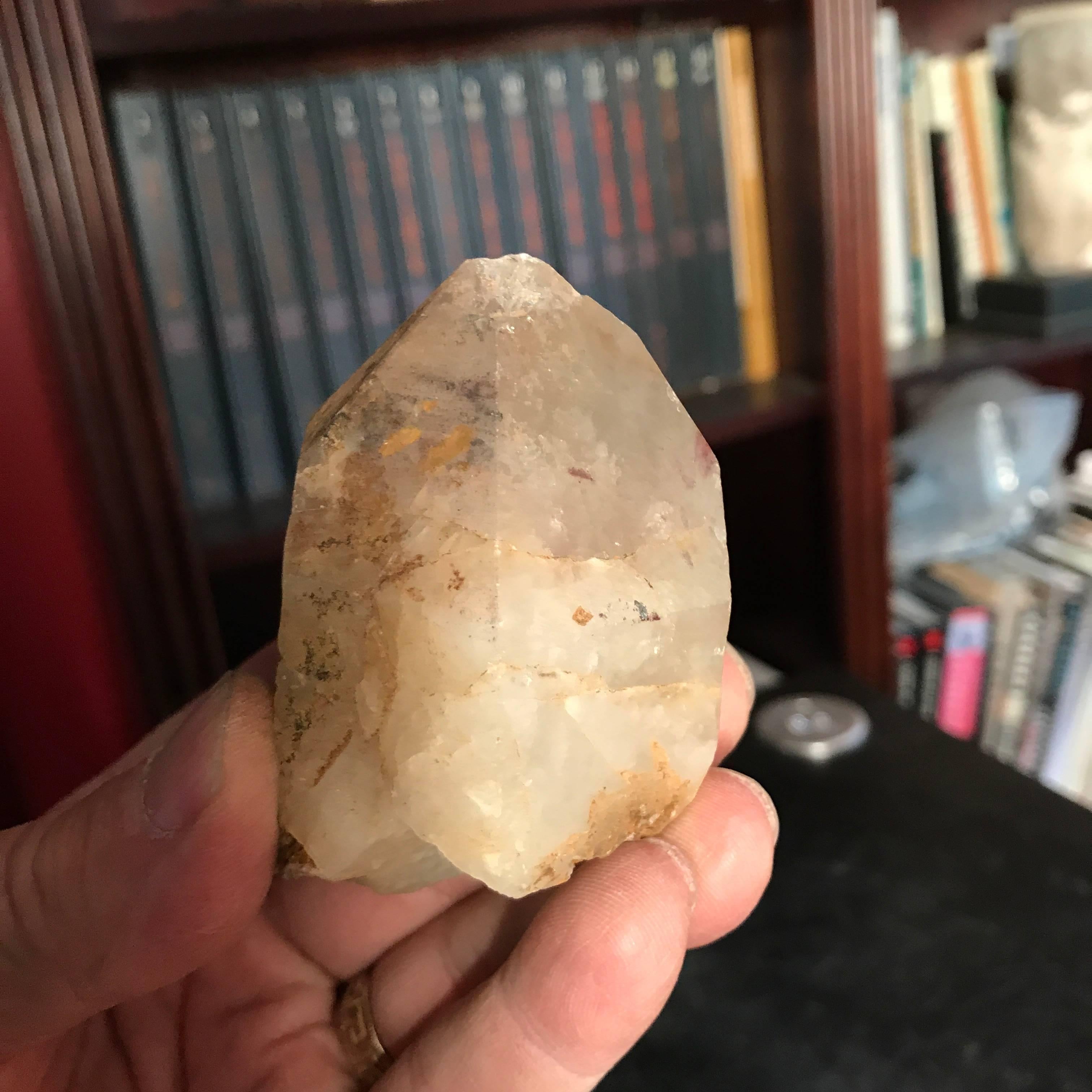 18th Century and Earlier Chinese Antiquity Find: Ancient Spiritual Crystal Quartz Sculpture