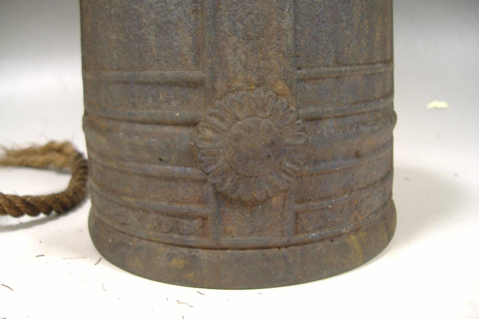 Iron Japanese Old Hand Cast Temple Bell