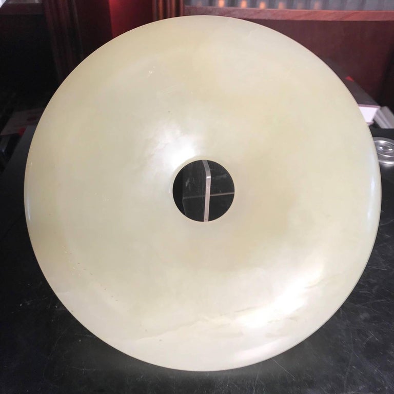 Translucent Beautiful Large Round JadeGreen Color Stone Garden