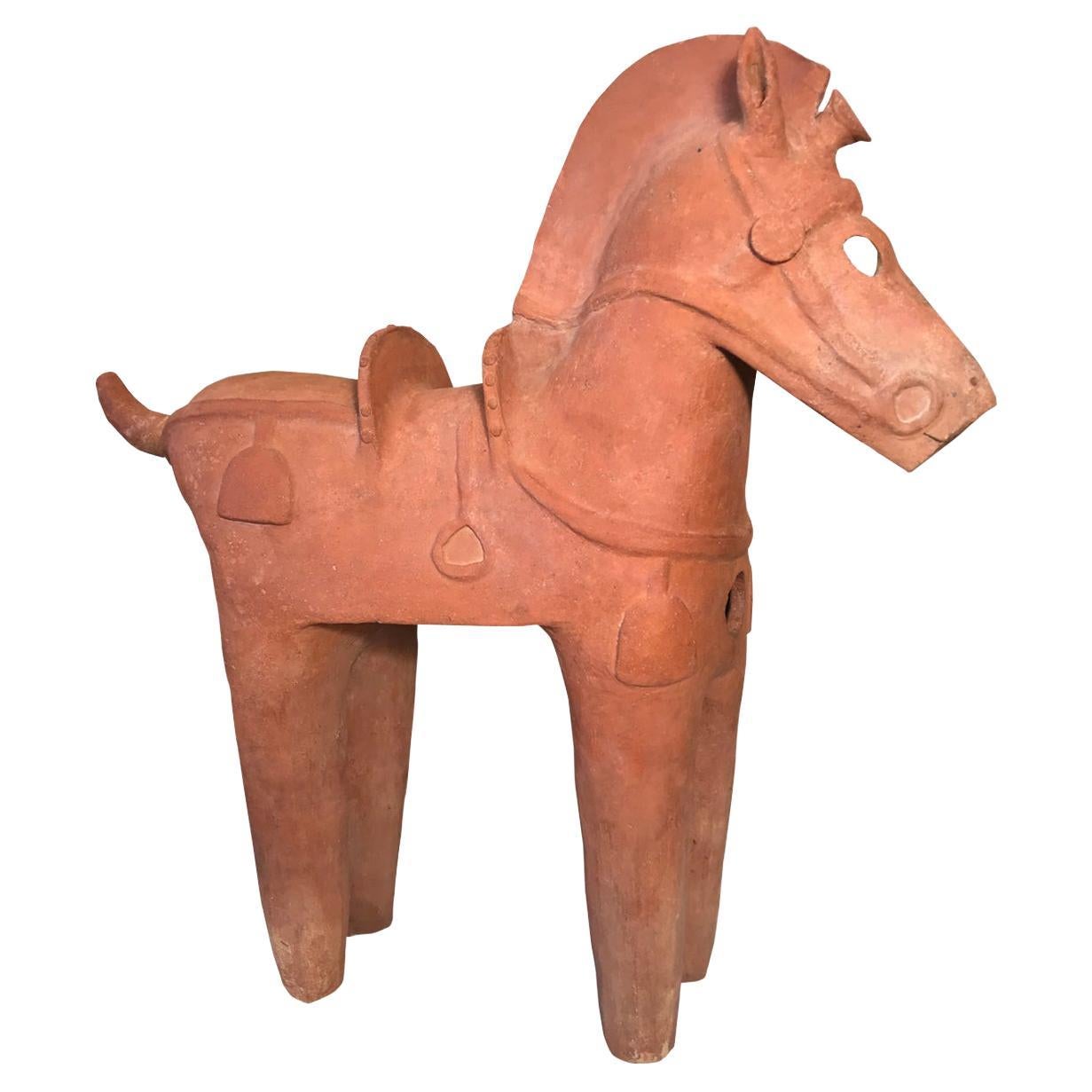Large Ancient Japanese Tall  Elite Haniwa Horse,  593-710 AD