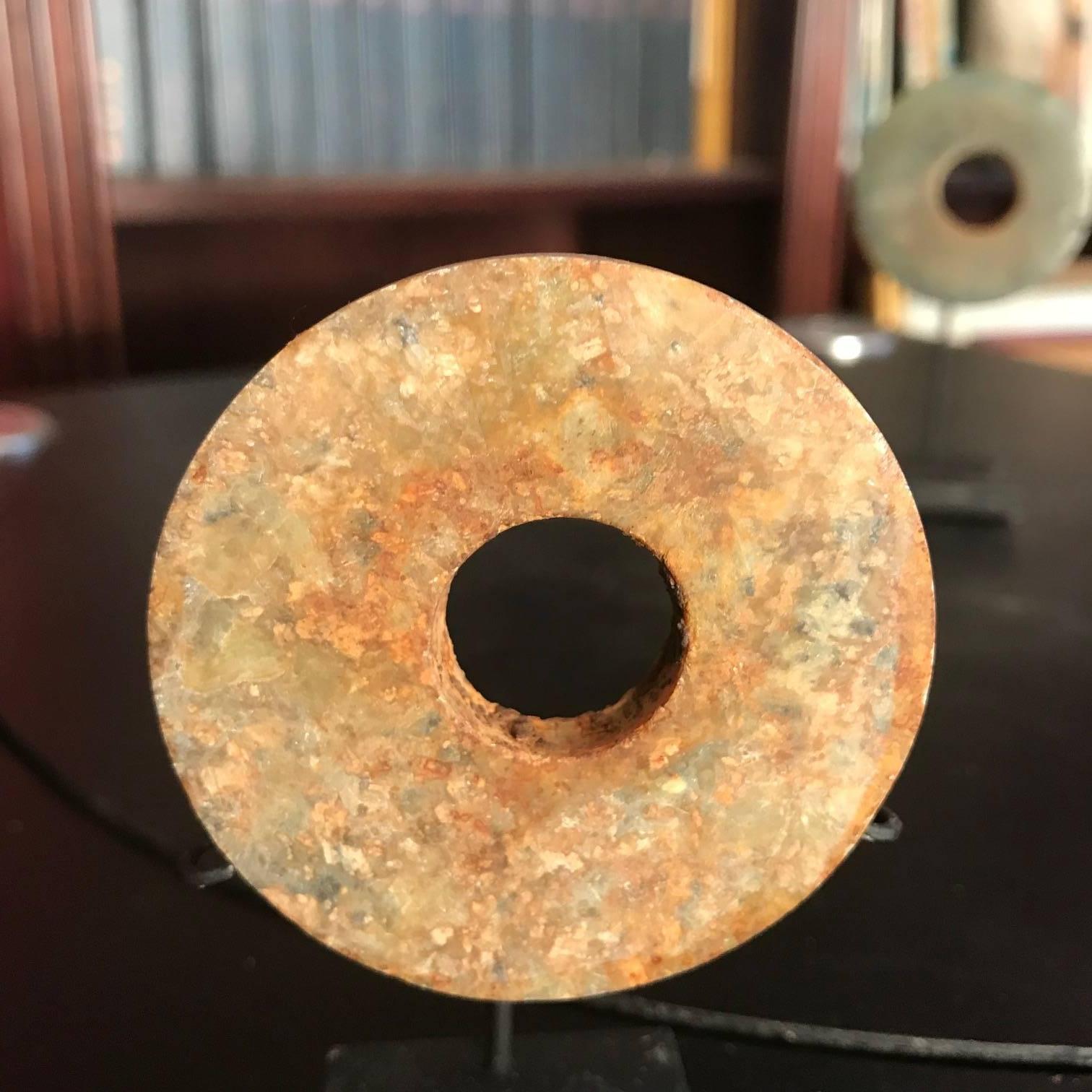 Ancient Chinese Handmade Jade Bi Group Genuine Artifacts from 2000 BC 1