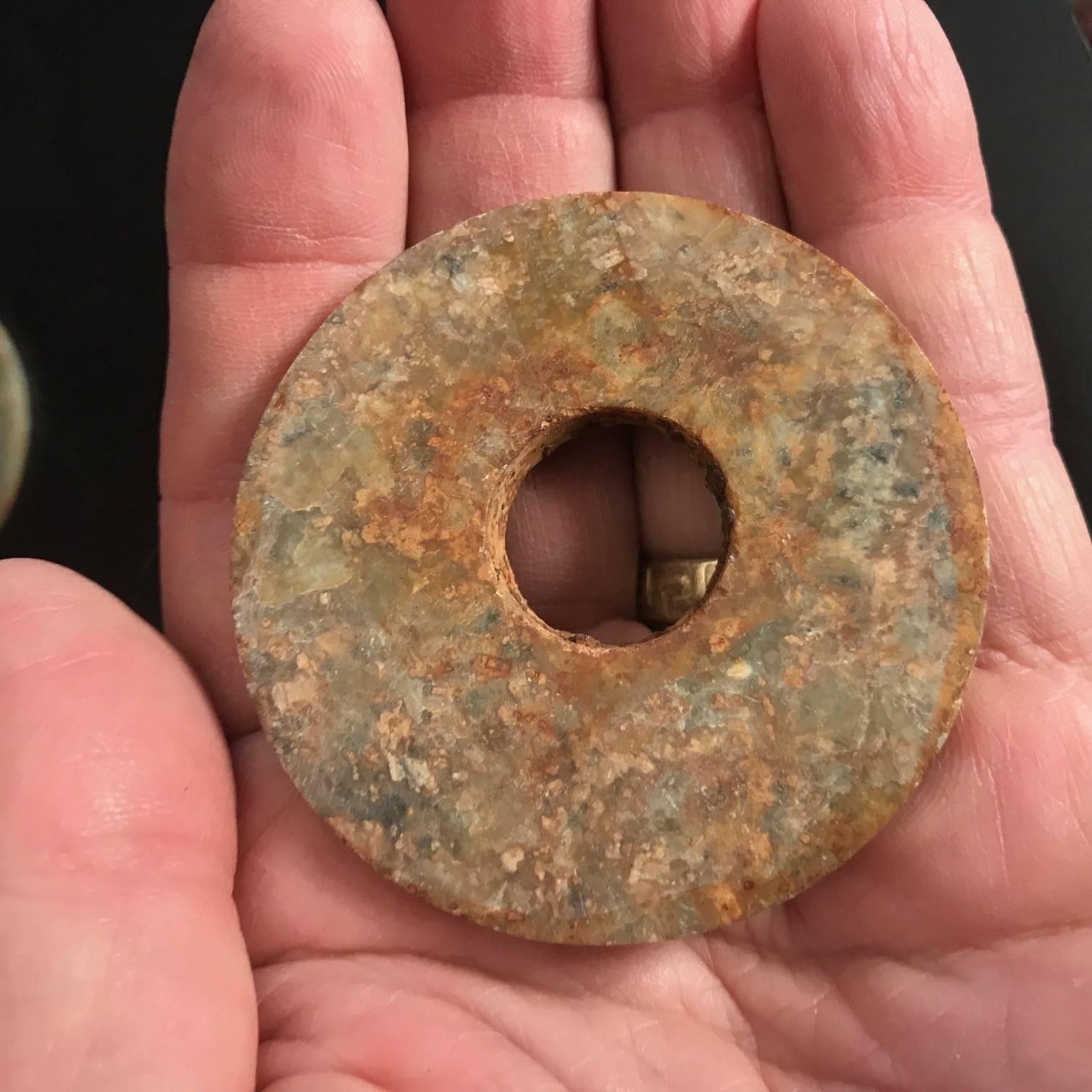 Ancient Chinese Handmade Jade Bi Group Genuine Artifacts from 2000 BC 4