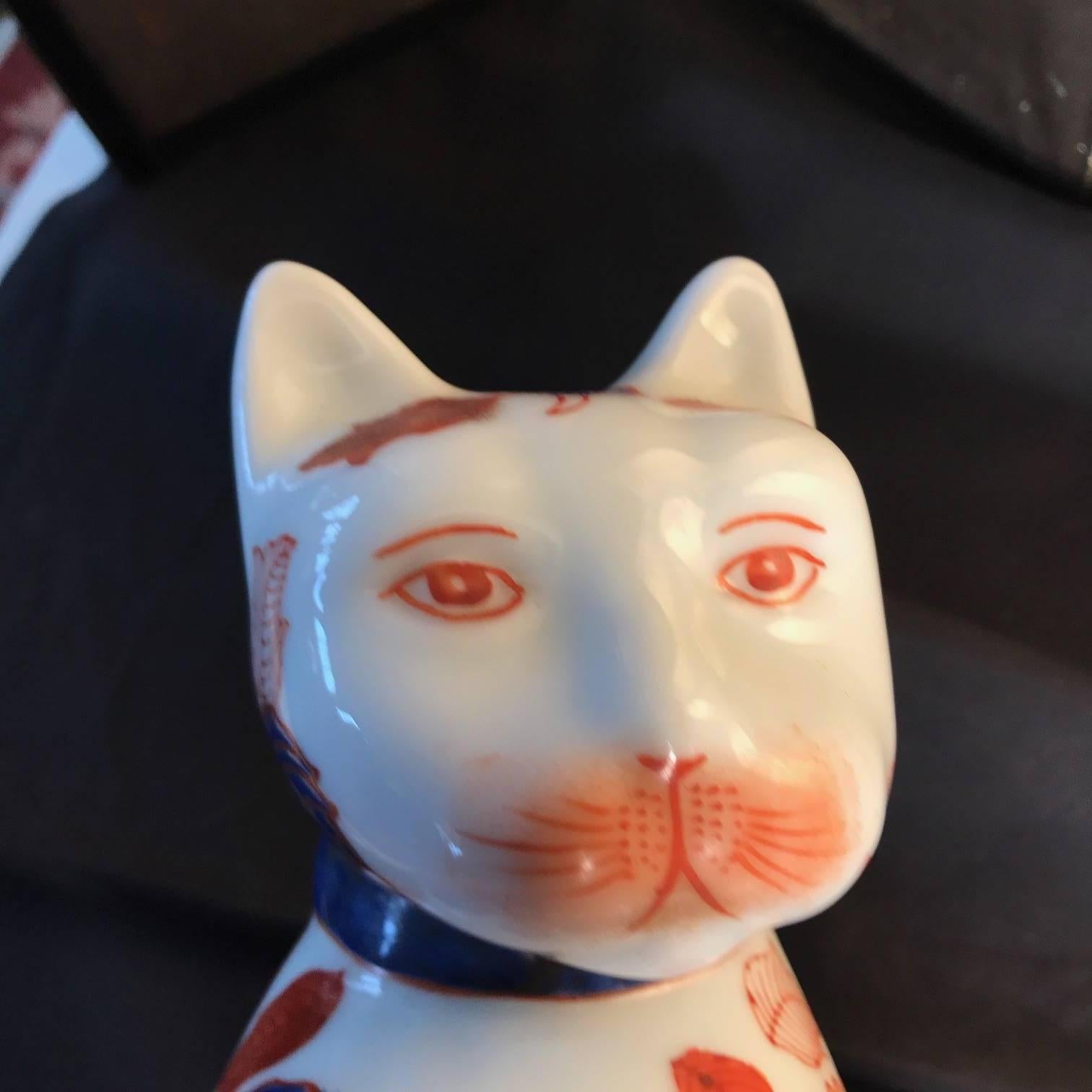 imari porcelain cats