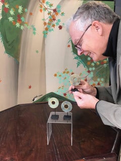 Ancient Chinese Handmade Jade Bi Group Three Genuine Artifacts from 2000 BC