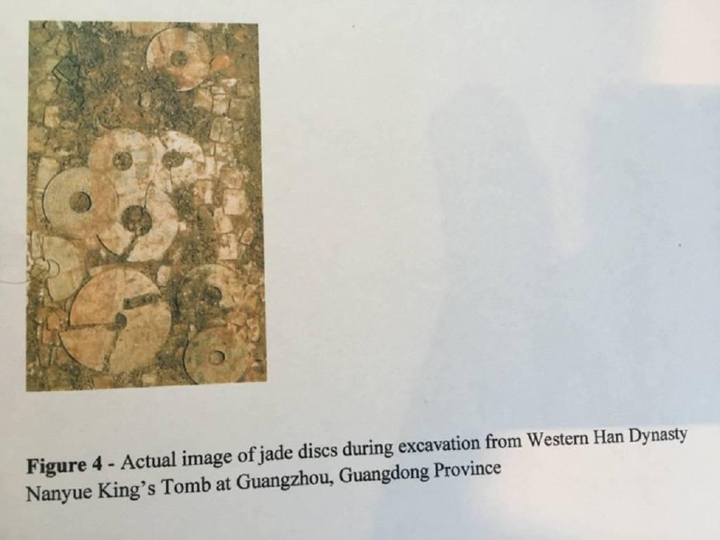 Ancient Chinese Handmade Jade Bi Group Three Genuine Artifacts from 2000 BC 5