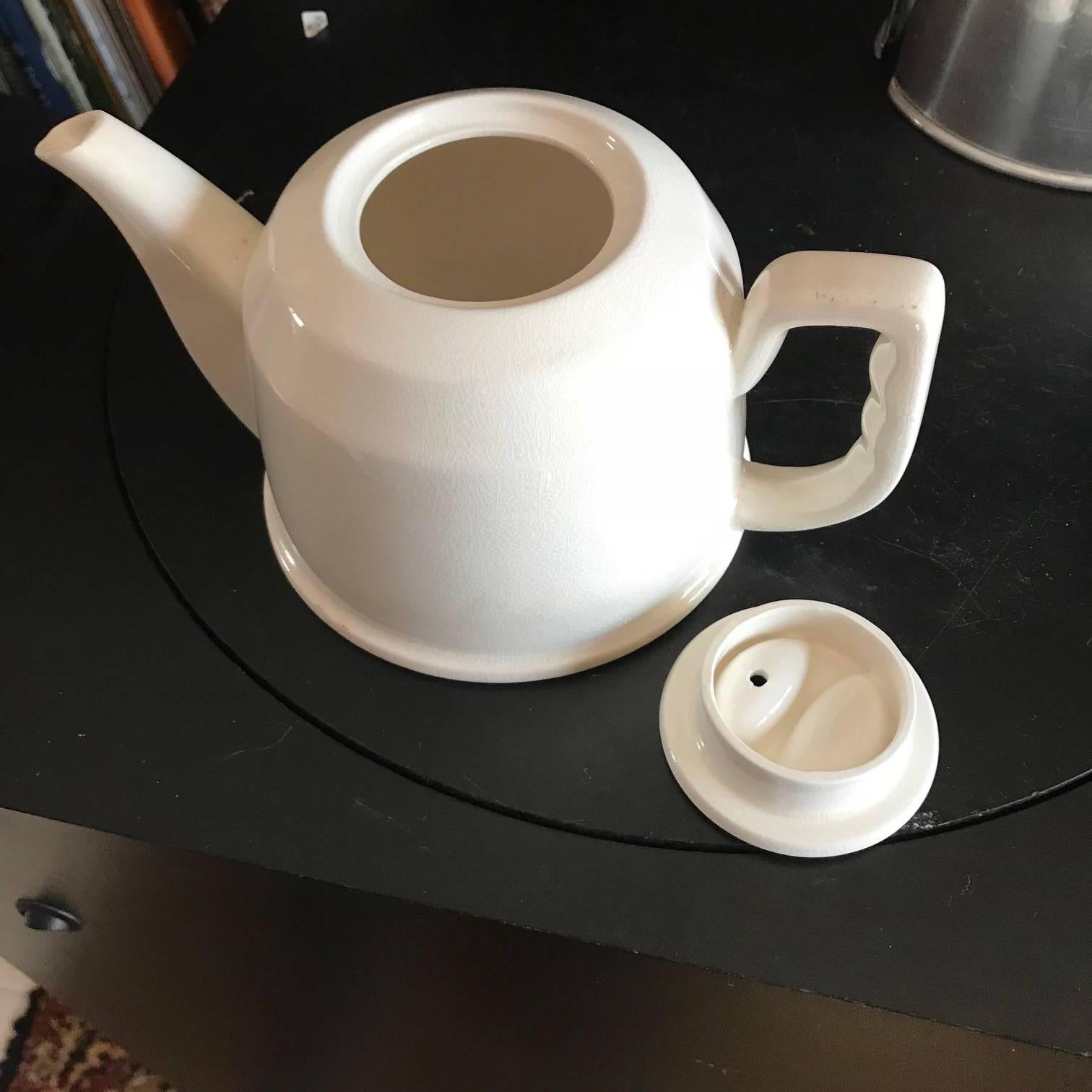Showa Japan Vintage Ceramic Tea Pot Modernist Style Warming Jacket Immediate Use