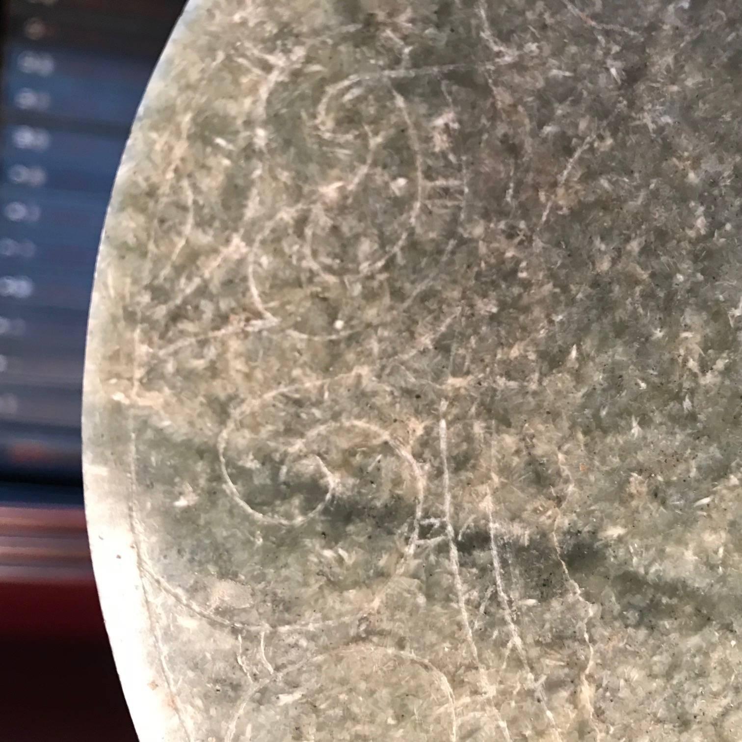 Poli Important disque en jade de Chine ancienne:: dynastie des Han:: 206 av
