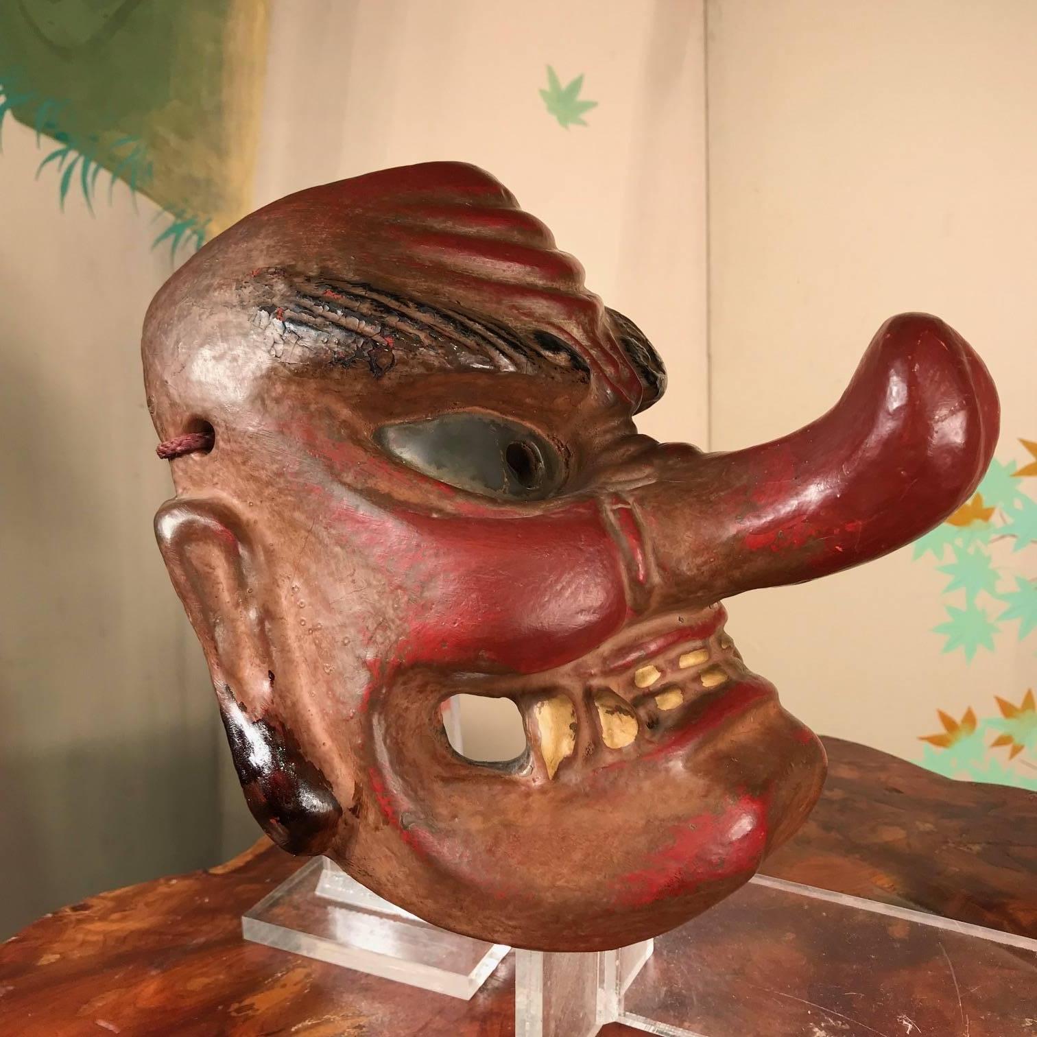 japanese shimokita tengu matsuri mask